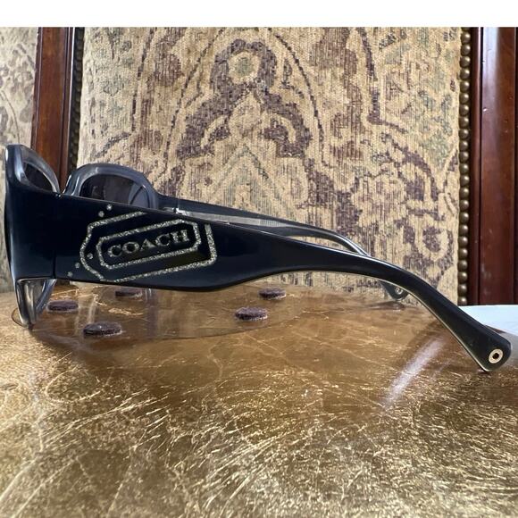 Coach S2002 Black Logo Sunglasses Gradient Lenses *no case* - Picture 2 of 14